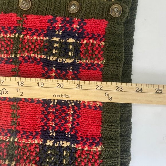 Vtg Robert Scott Hand Knitted Sweater Vest Womens PL Patchwork Holiday - Picture 8 of 8